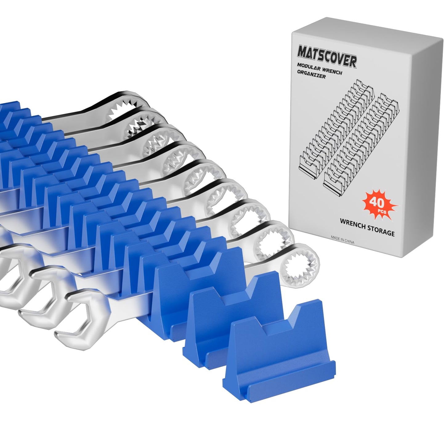 Matscover 40PCS Modular Wrench Organizer