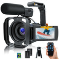 TryTalk 5K Video Camera Camcorder UHD 64MP Vlogging Camera for YouTube with 3.0” 270° Rotatable Touchscreen, 16X Zoom Video Recorder with IR Night Vision/External Microphone