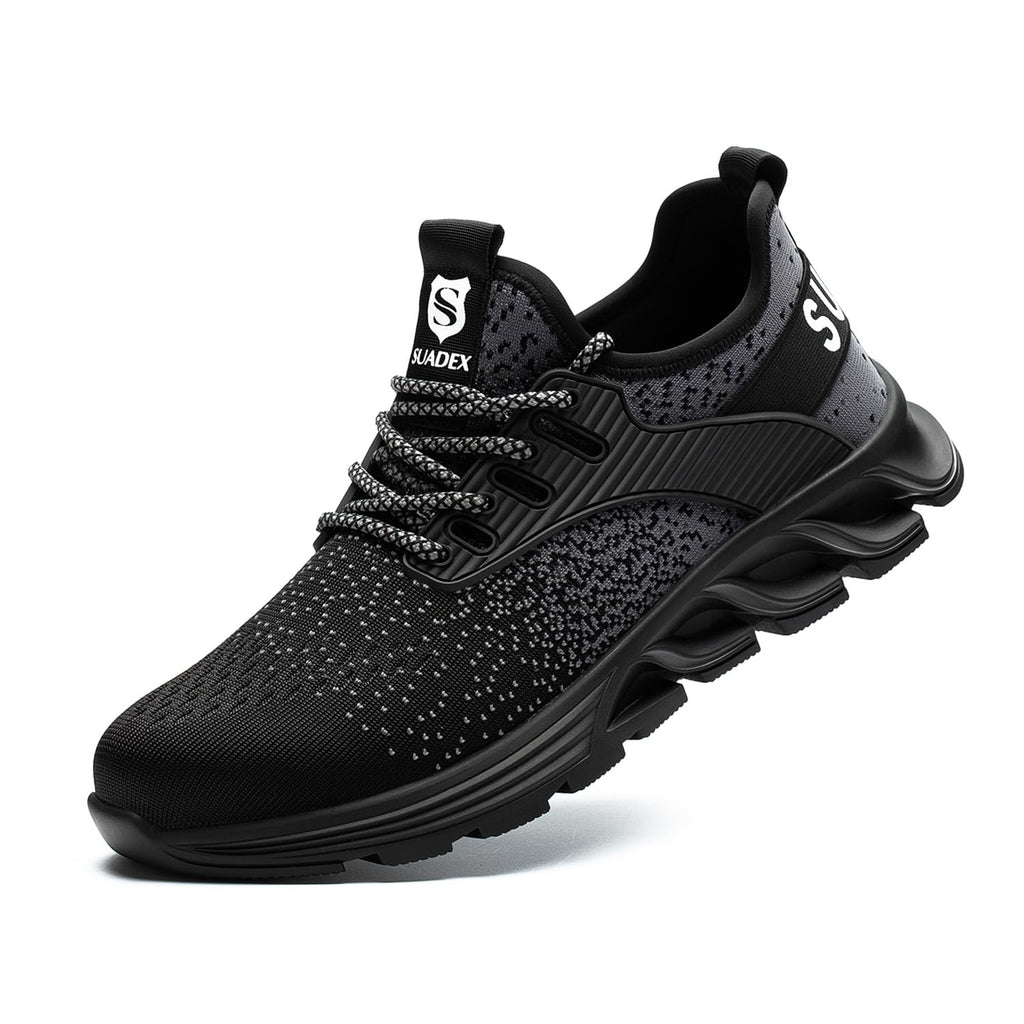 SUADEX Steel Toe Sneakers for Men Women Indestructible Work Safety Shoes Lightweight Comfortable Slip Resistant Composite Toe