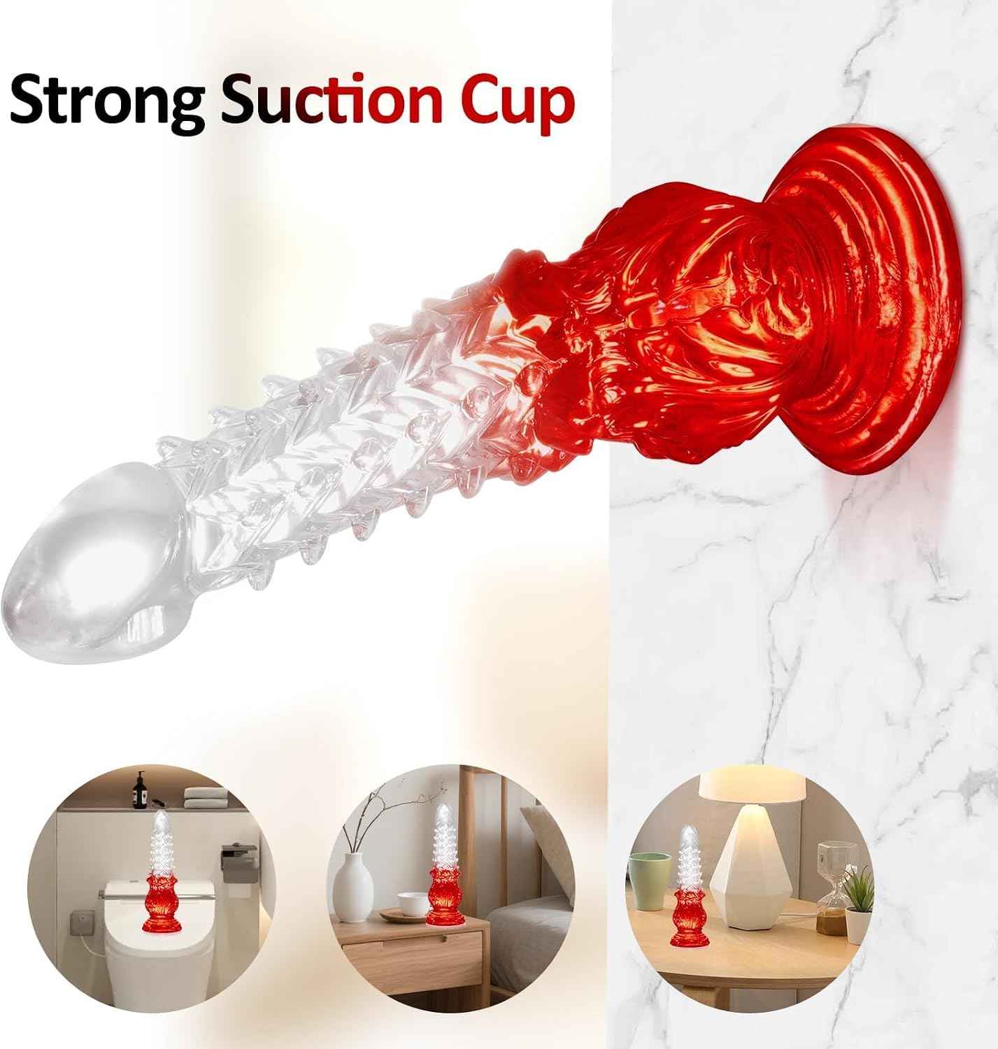 9.2 in Big Fantasy Dildo,Knot Dildo with Suction Cup,Adult Sex Toy for Women Men and Couples