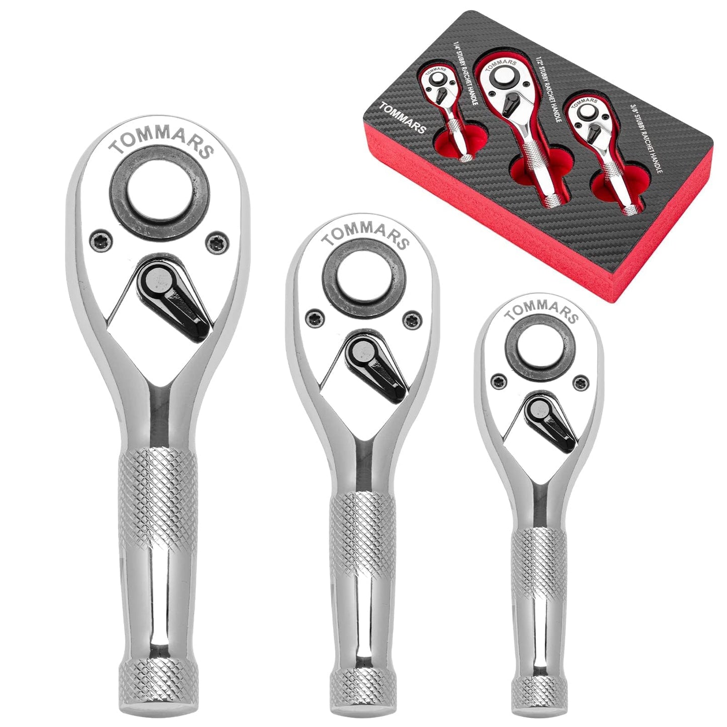 TOMMARS Ratchet Wrench Set Stubby Ratchet