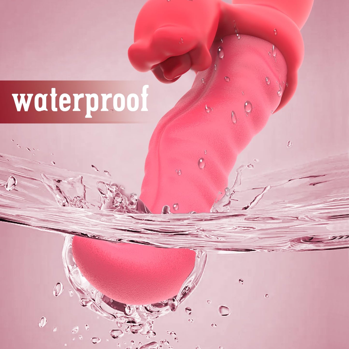 Tongue Vibrator Sex Toys for Women, Thrusting Undulating Vibrators Dildo with 10 Thrustion Wiggling & Vibration Modes, Move Sinuously G Spot Clitoral Stimulator Rose Toy for Couples Pleasure