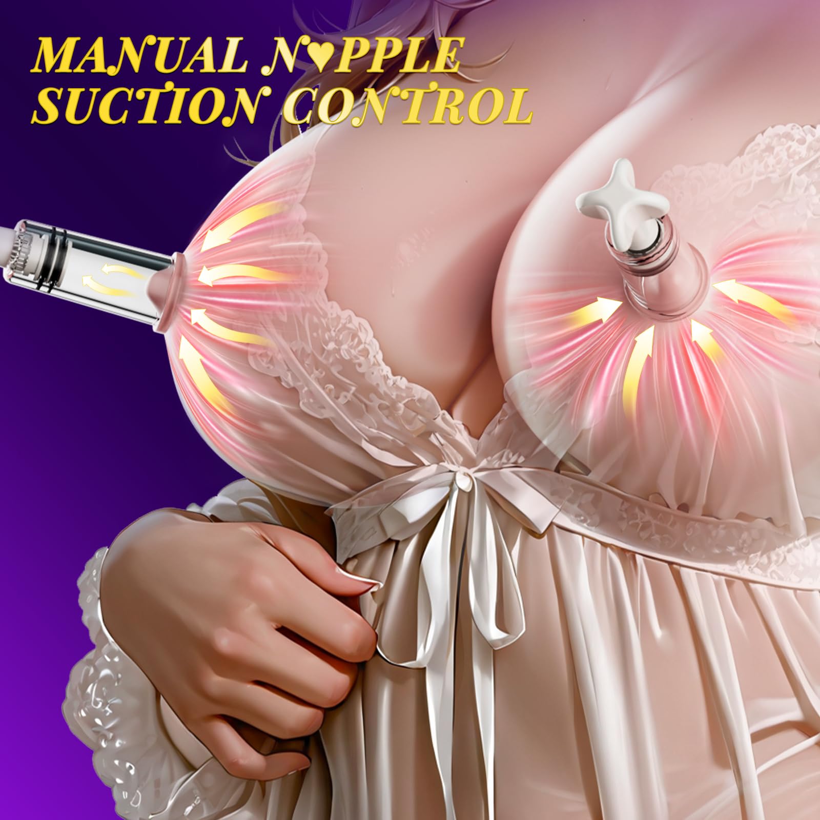 Pussy Pump Electric Rose Clitoral Pump - Vagina Nipple Sucking Toys for Women, 3 Suction Levels & 3 Modes Vacuum Sex Toy, 2 Clit & 5 Nipple Suckers, BDSM Rose Toys Kit for Female Couple Adult Sex Toys