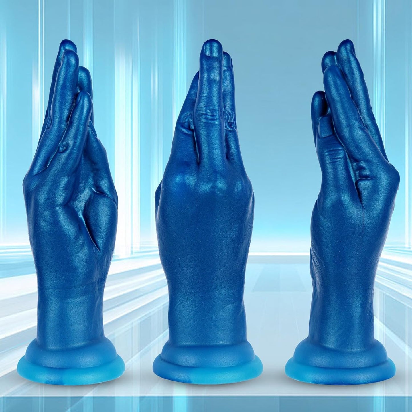 hainuo Realistic Lifelike Fist Dildo Prostate Massager Fantasy Blue 9in