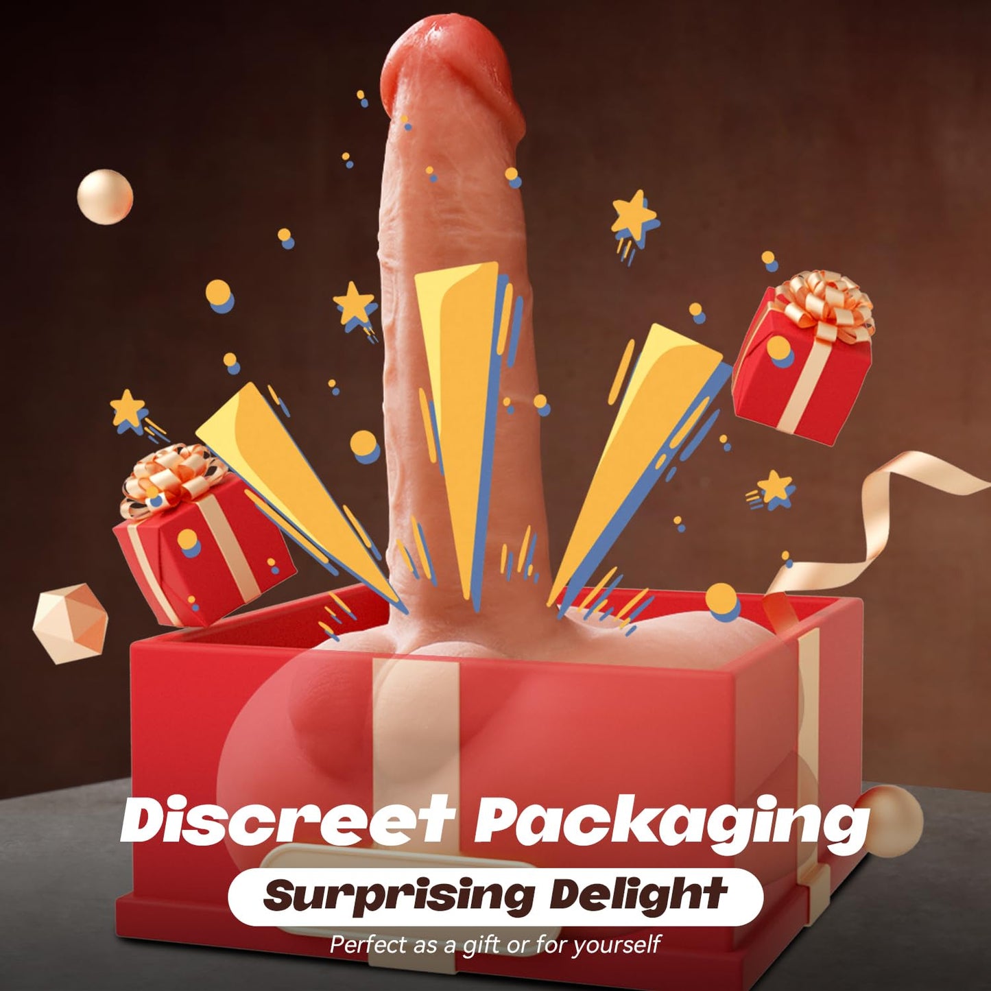 Baquick Thrusting Dildo Vibrator Sex Toys - Women Hands-Free Ride Penis