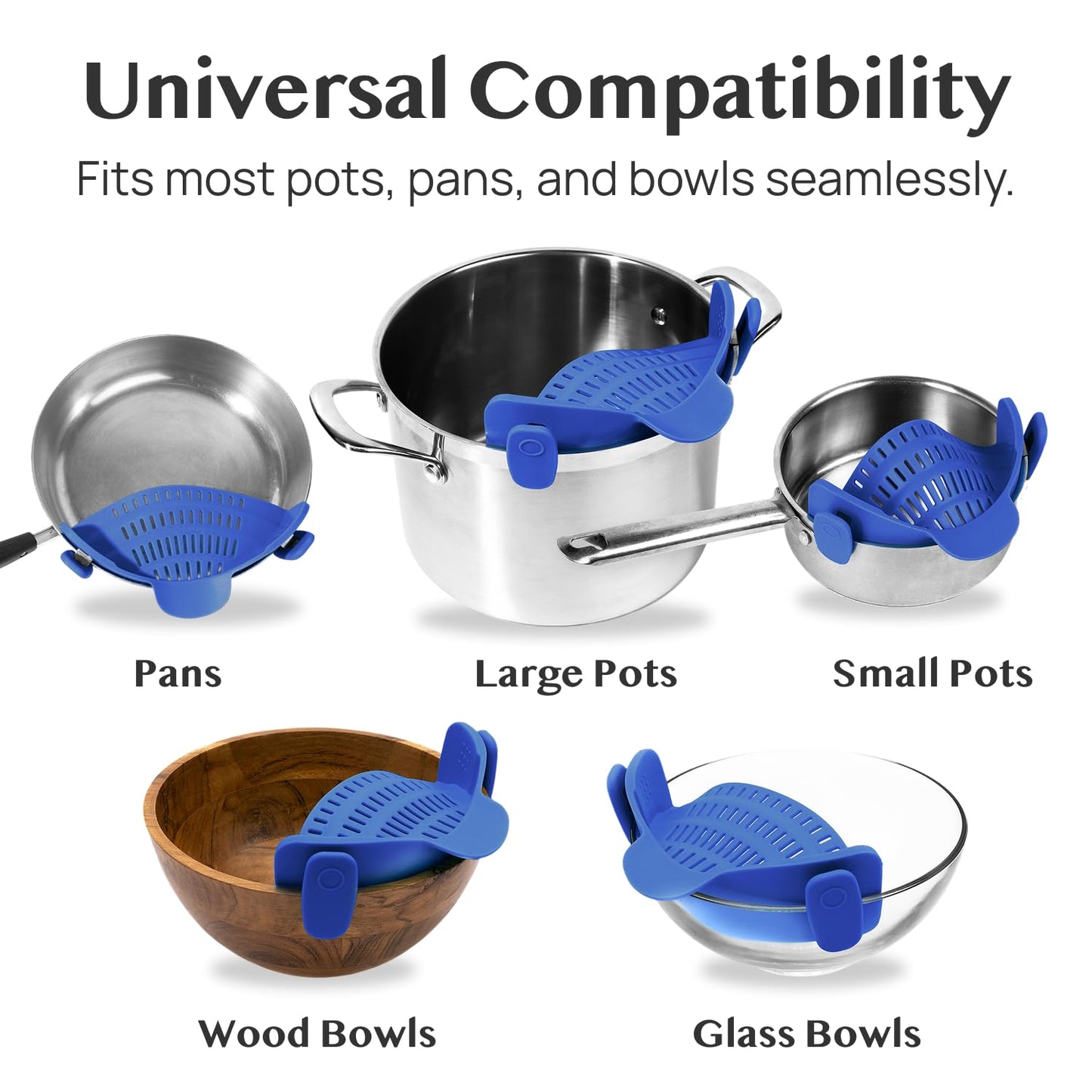 Kitchen Gizmo Collapsible Rice Strainer - Silicone Rice Washer Strainer Bowl - BPA Free