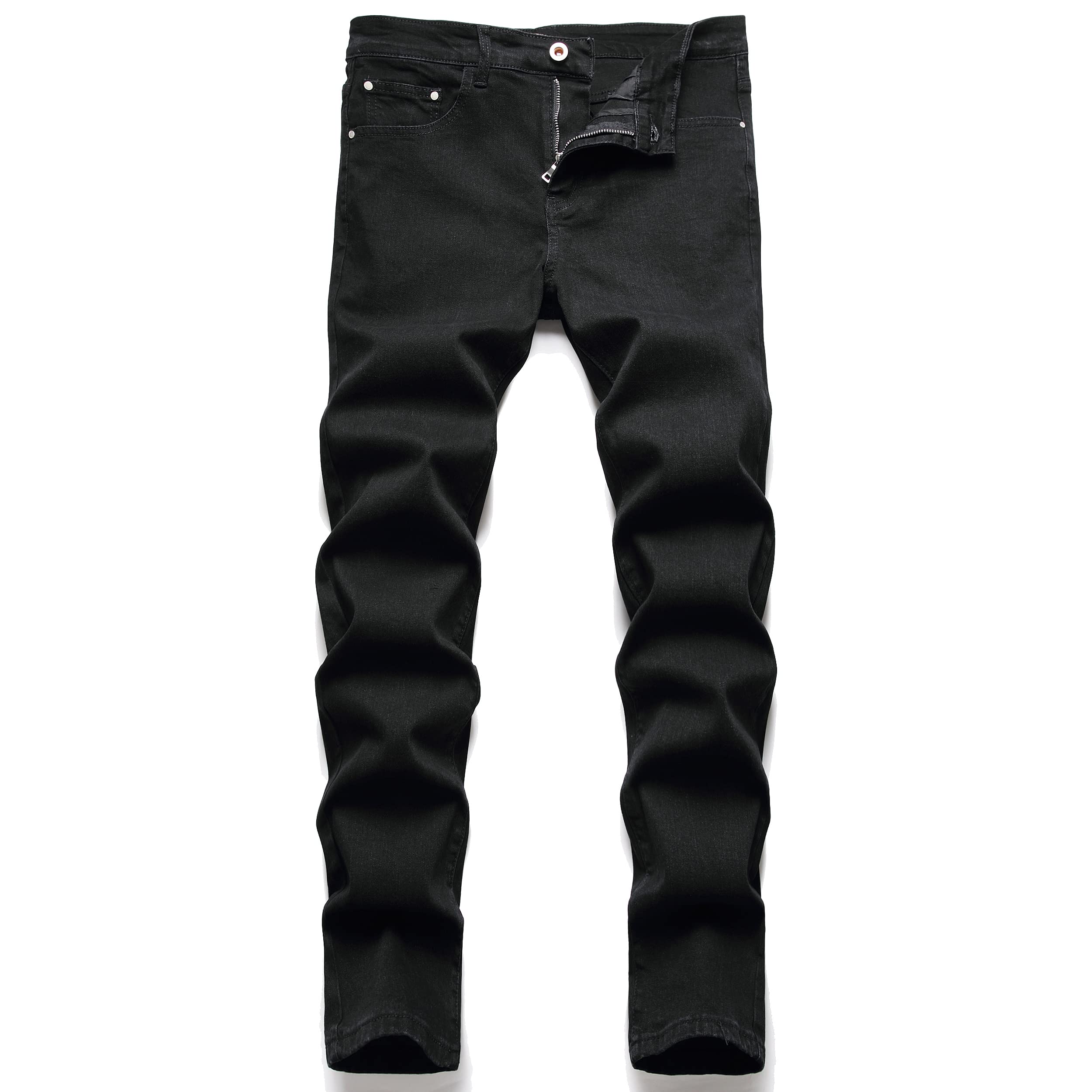 AITITIA Men's Ripped Regular Fit Jeans
