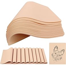 Jconly Blank Tattoo Practice Skin Double-Sided Fake Skin 30Pcs