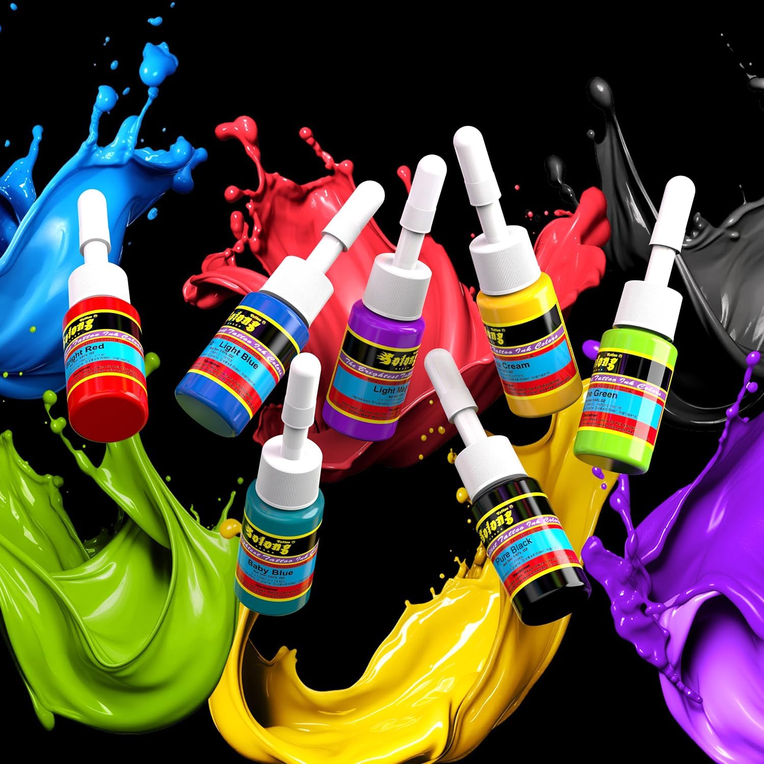 Solong Tattoo 54 Color Professional Pigment Ink Set
