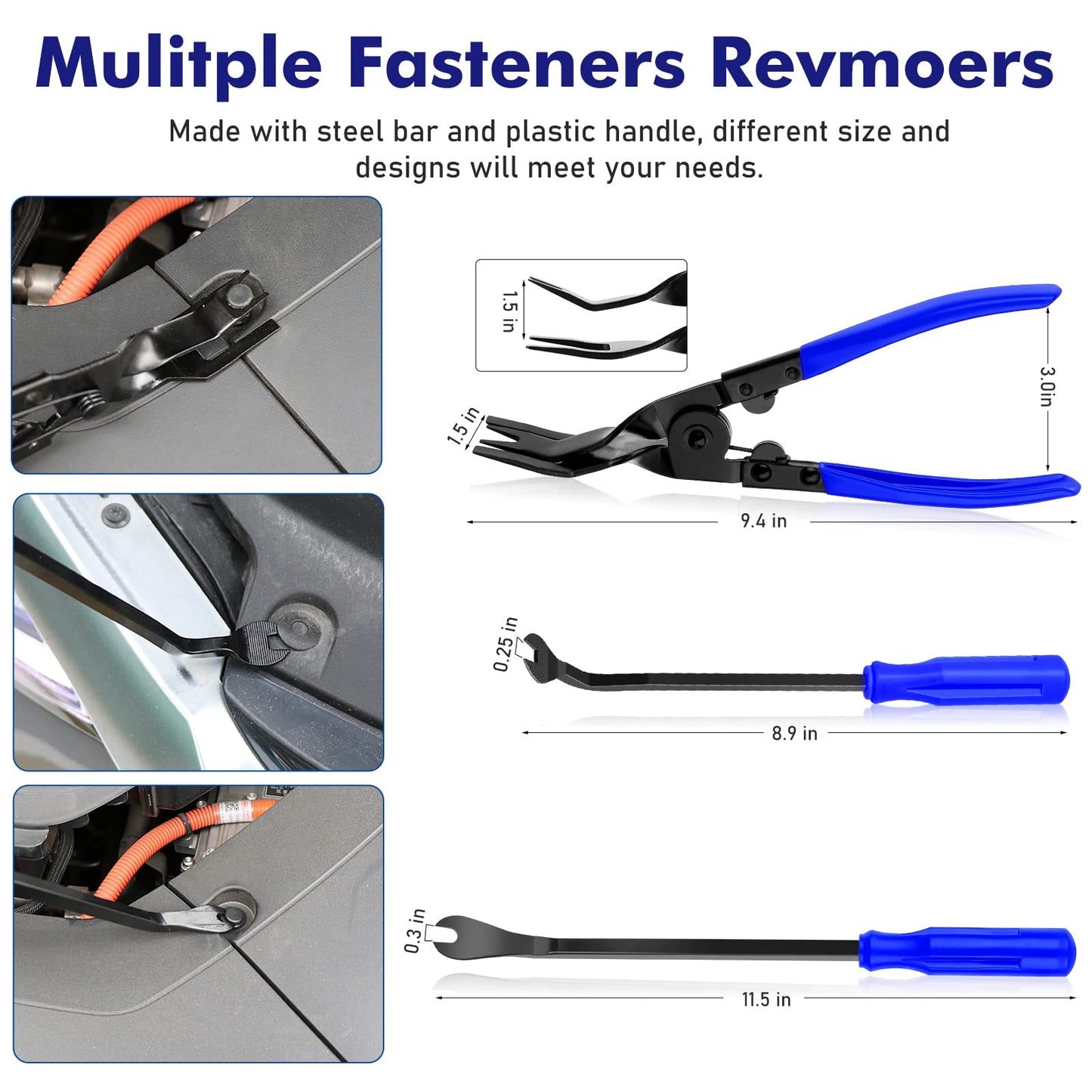 JNLK 352pcs Trim Removal Tool, Pry Tool, Door Panel Removal Tool Kit, Clip Tool, Fasteners Removal Tool with Car Retainer Body Clips Set