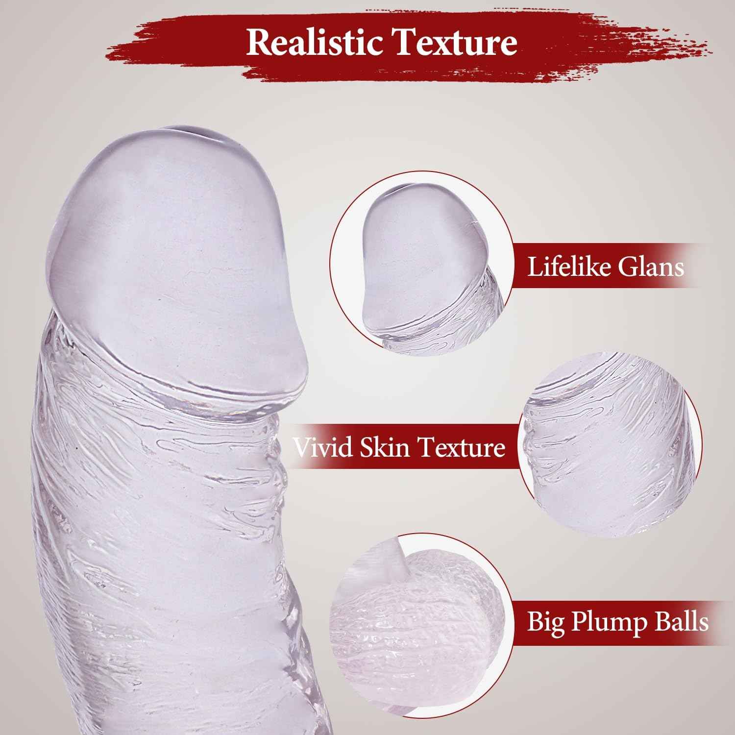Veatrylove 10 Inch Realistic Dildo with Strong Suction Cup