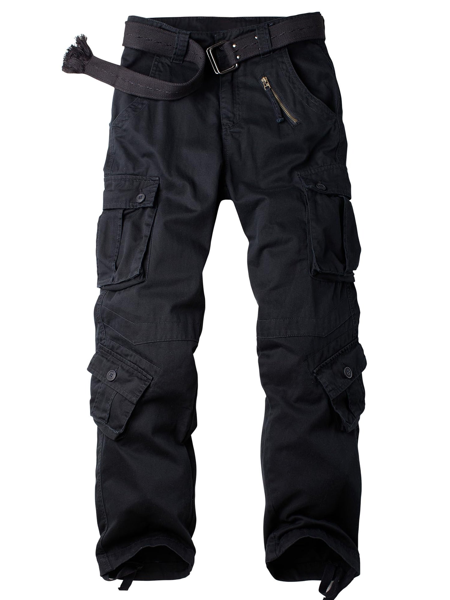 AKHIKING Men's Camo Cargo Work Pants Cotton Tactical Ripstop Casual Combat Pants with 8 Pockets