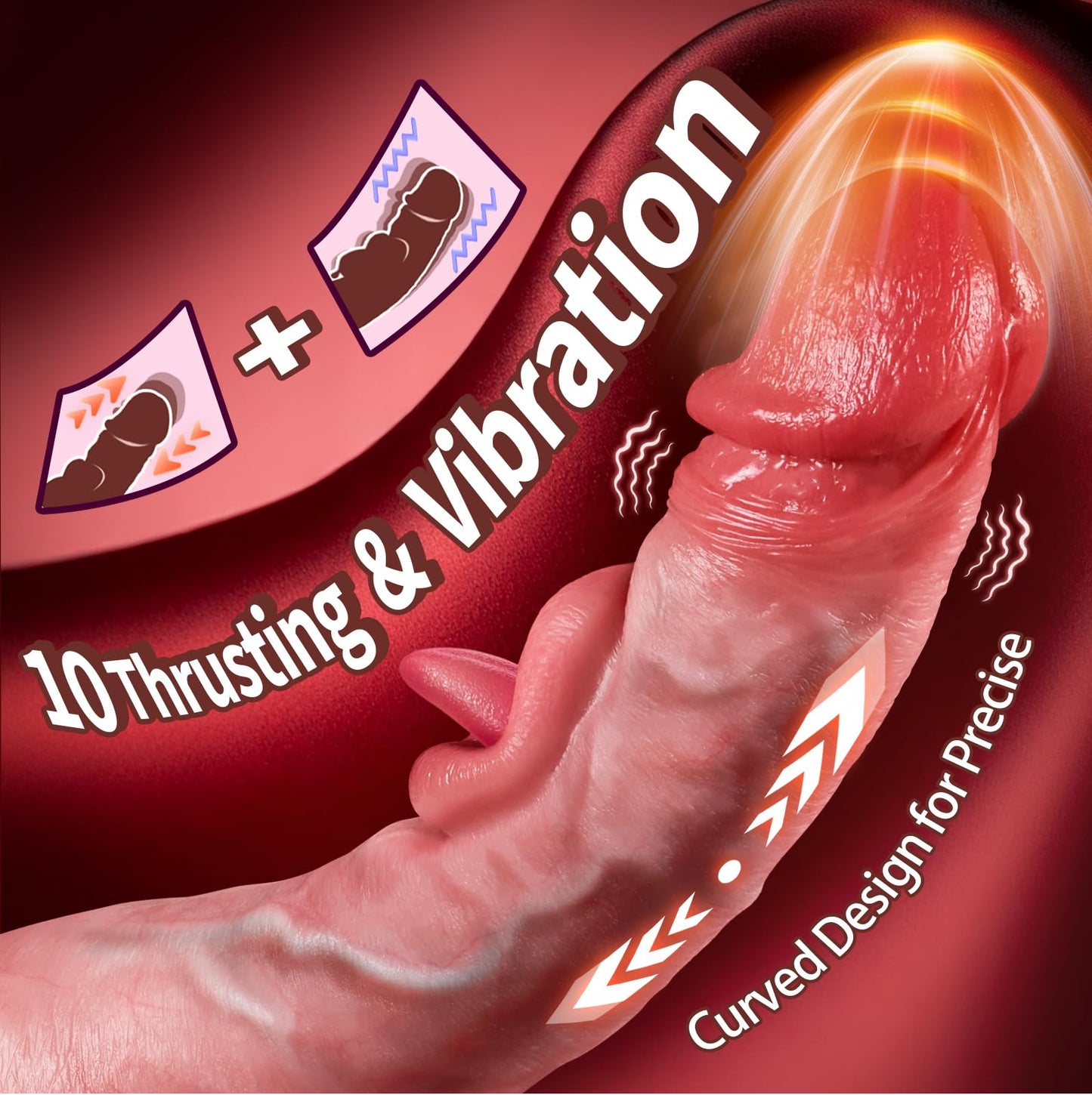 Thrusting Dildo Sex Toy for Women