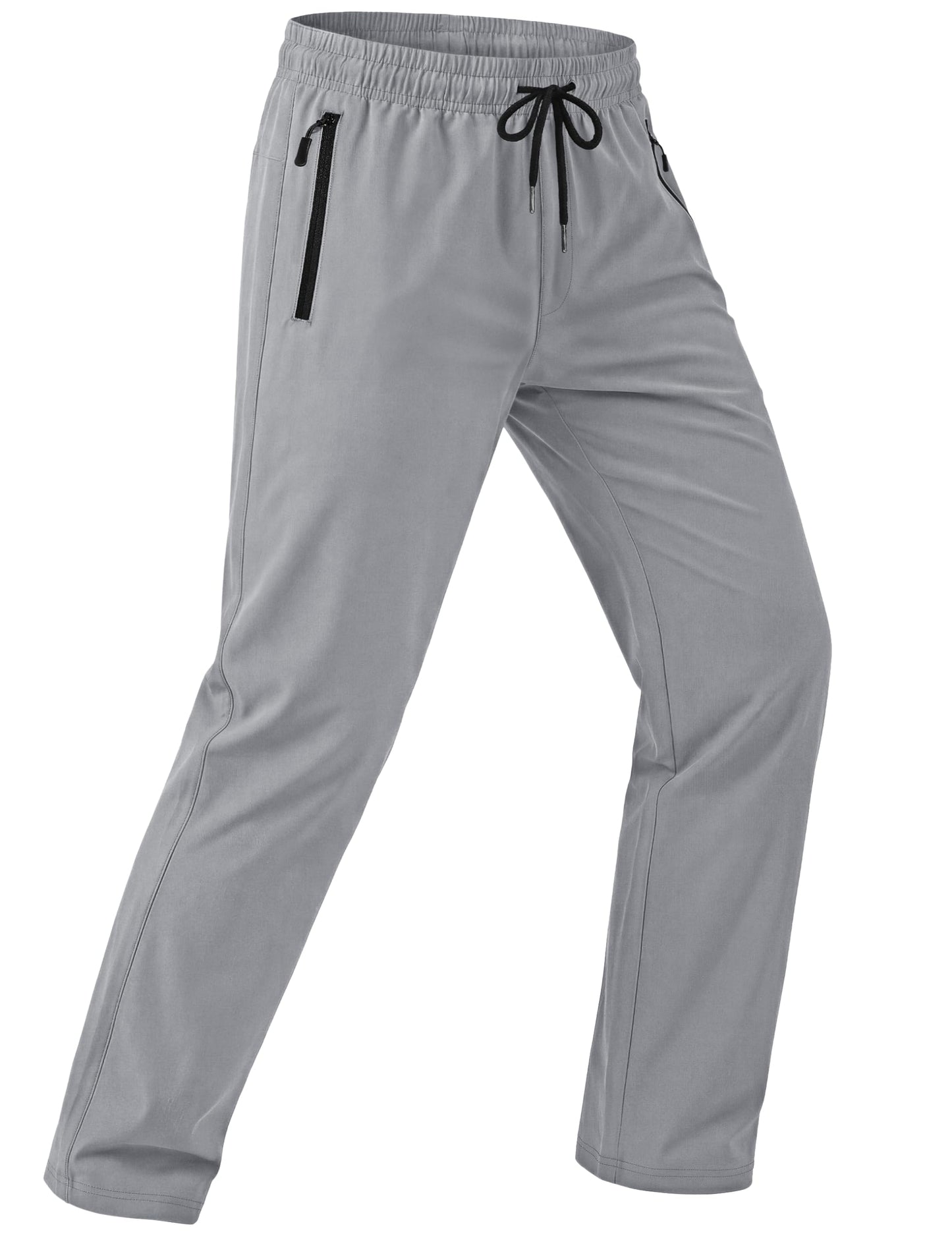 MAGCOMSEN Mens Hiking Pants Lightweight Quick Dry Workout Athletic Jogger with Zipper Pockets Golf Running Gym