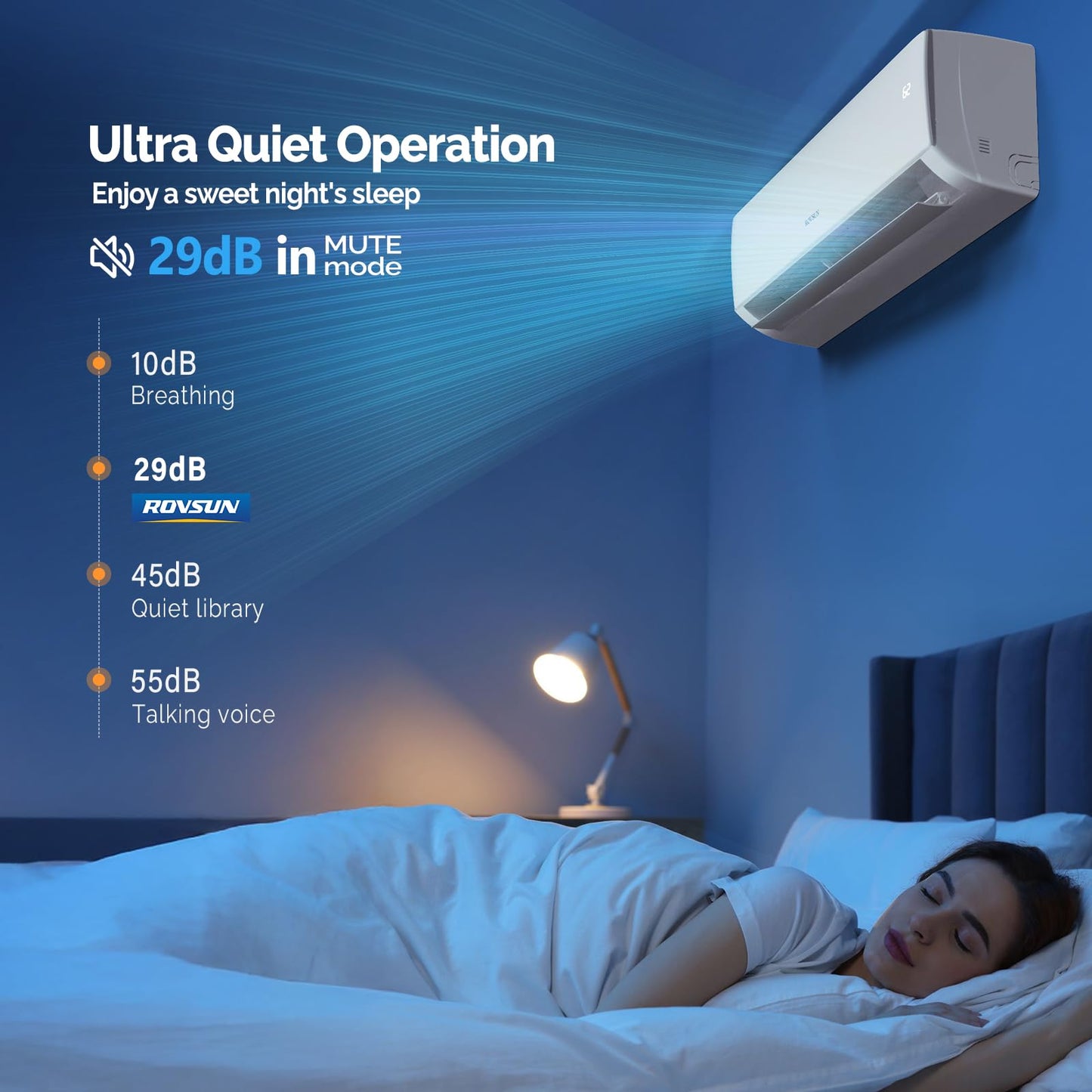 ROVSUN 11500 BTU-17000BTU Mini Split AC/Heating System with Inverter, 17 SEER2 Ductless Split-System Air Conditioner with Pre-Charged Condenser, Heat Pump & Installation Kit