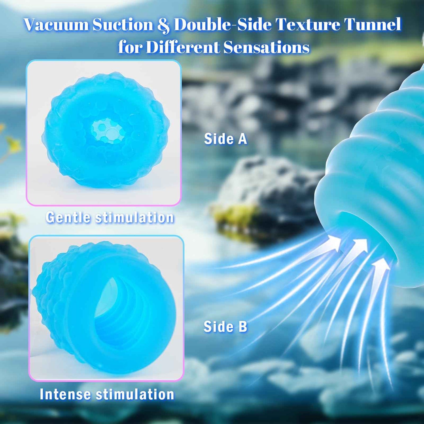 Male Masturbator Adult Sex Toys for Men - Spinning Textured Stroker Pocket Pussy for Men Masturbation, Ultra-Soft Stretchy Egg Penis Sex Toy with Storage Box, Pocket Pussies Masturbators