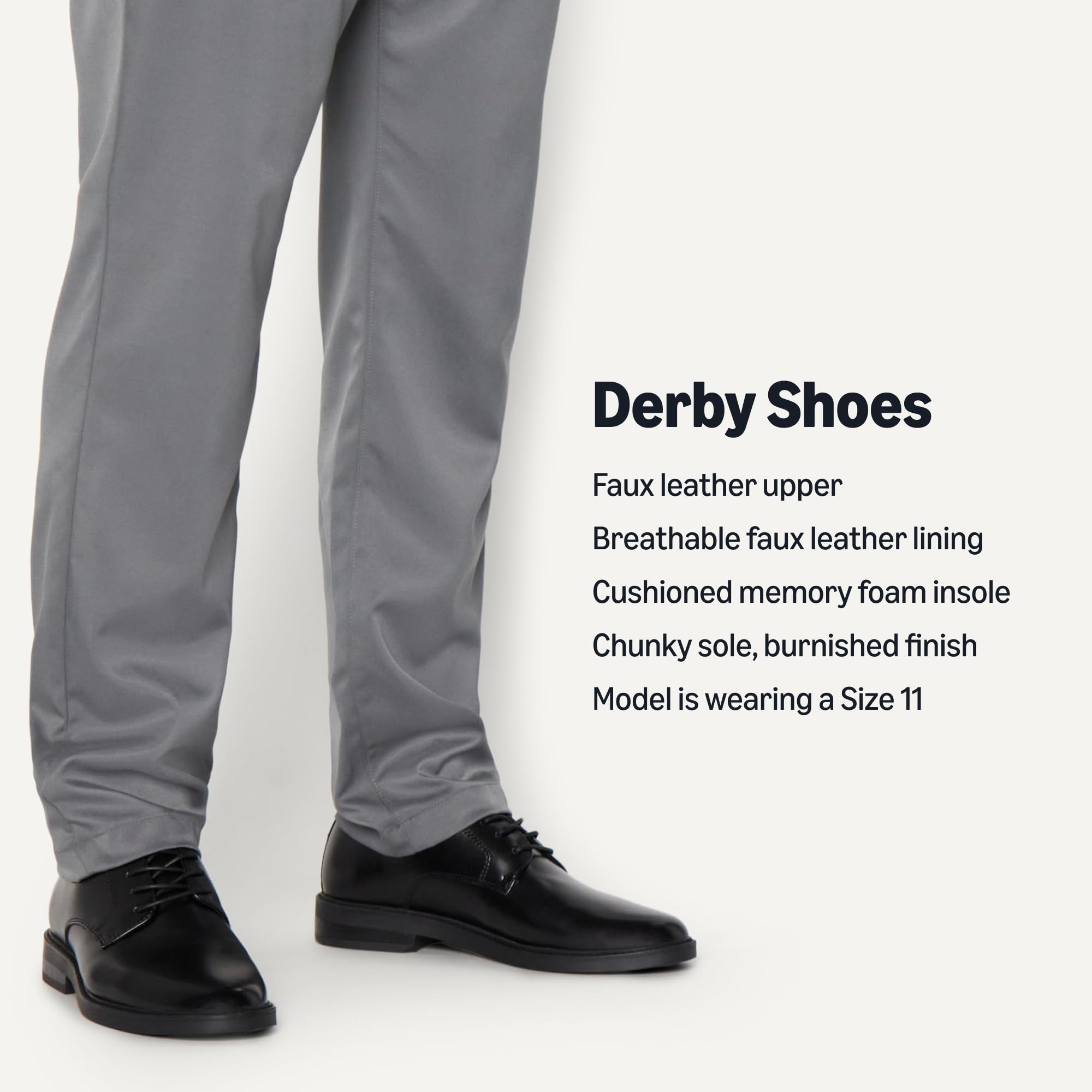 Amazon Essentials Men's Round Toe Derby Dress Shoes