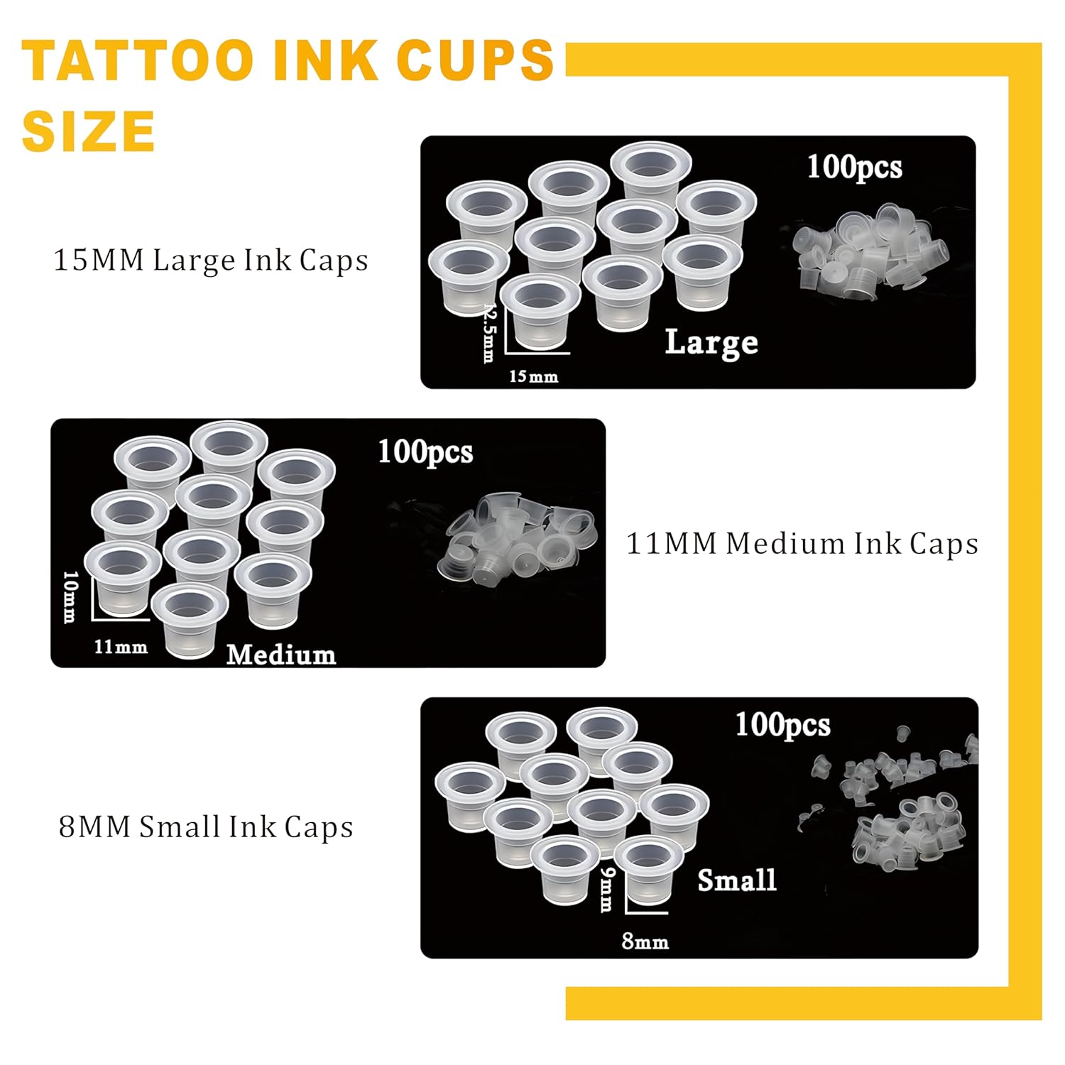 ES Eternal Shield Tattoo Ink Caps Kit 303 Pieces