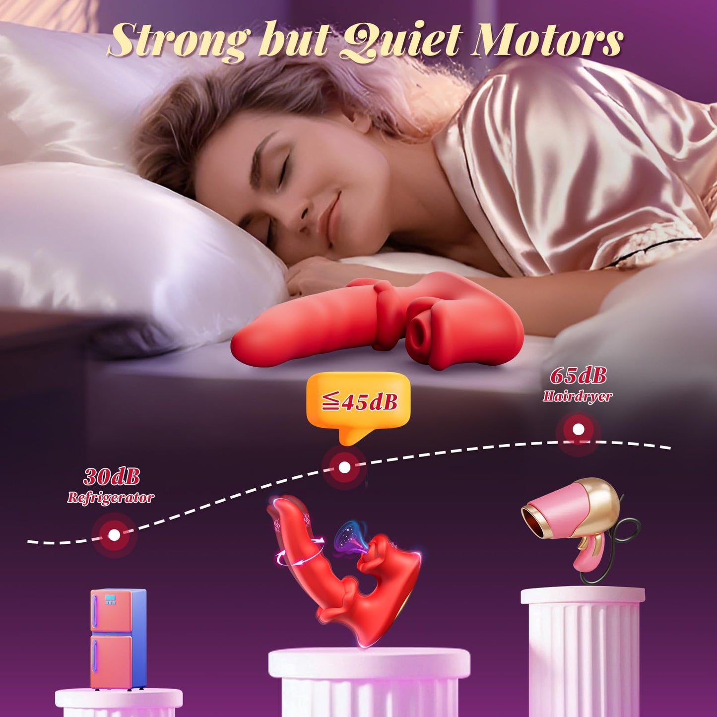 Womens Sex Toys Sucking Vibrators - Clitoral G Spot Tongue Vibrator with 3 * 10 Sucking Wiggling Vibrating Modes, Nipple Clit Sucker Anal Dildos Rose Vibrator Adult Sex Toys for Women Men Couples