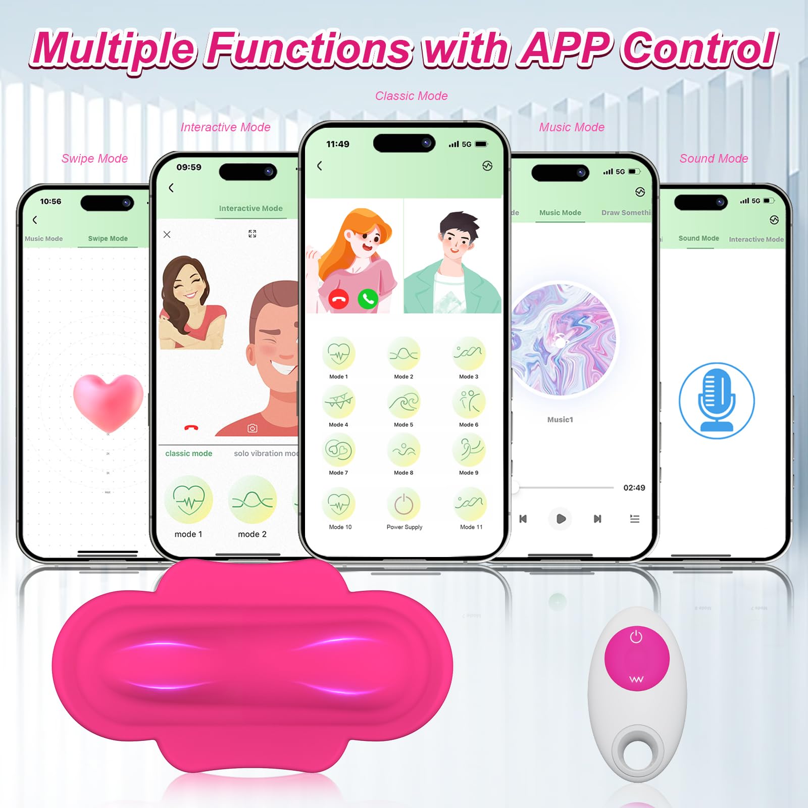 Wearable Panty APP Remote Control Vibrators Adult Sex Toys for Women or Couples, Clitoral Mini Egg Bullet Butterfly Vibrator Rose Toy, G Spot Dildo Vagina Stimulator Licking Sex Machine