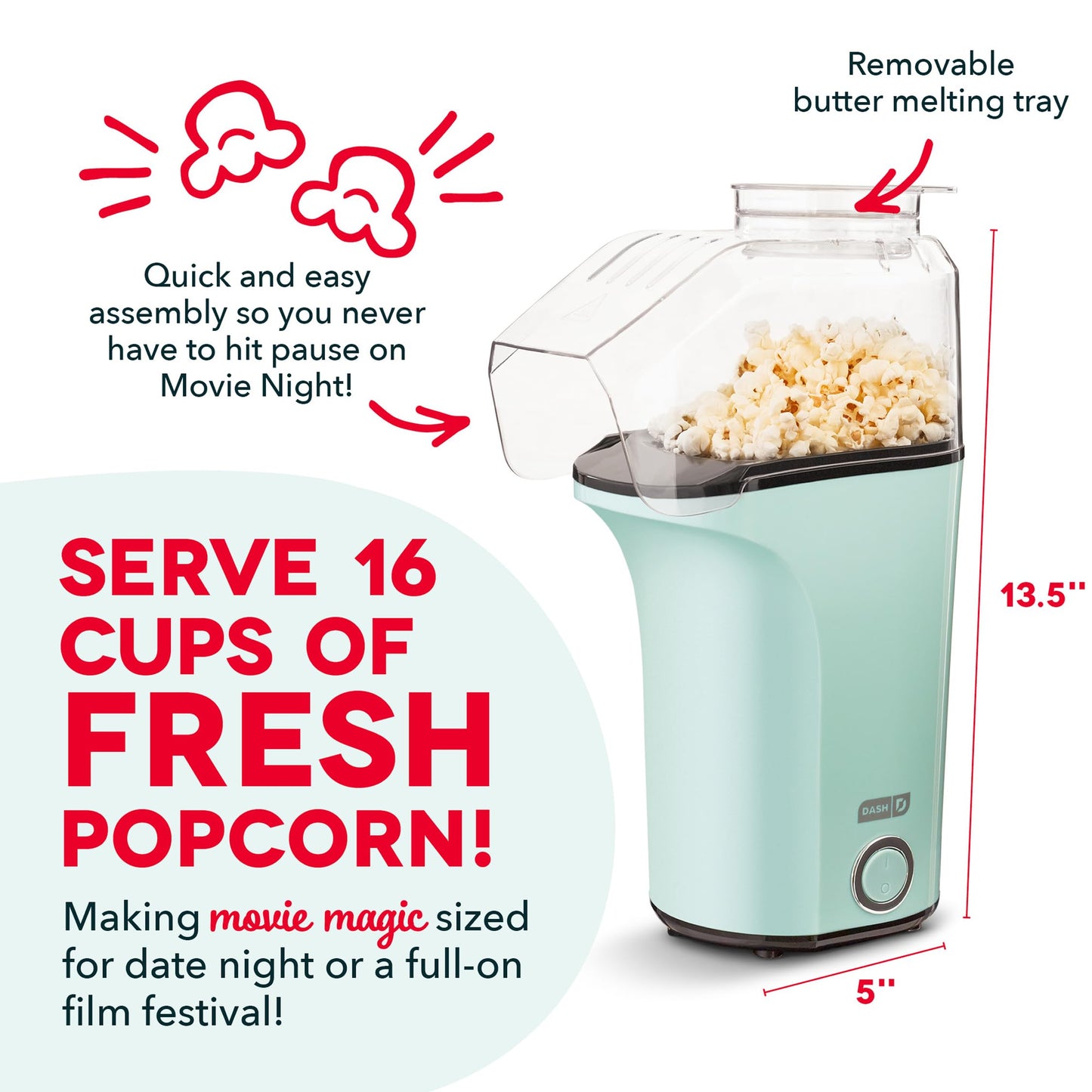 DASH Fresh Pop Popcorn Maker
