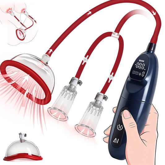 Electric Pussy Pump,Clitoral Pump and Nipple Sucker Sex Toys Include 2 Pussy & 2 Clit and Nipple Cups,7 Training Modes,Vagina Pump,Adult Sex Toy,Enhances Sexual Pleasure Sex Toys for Females