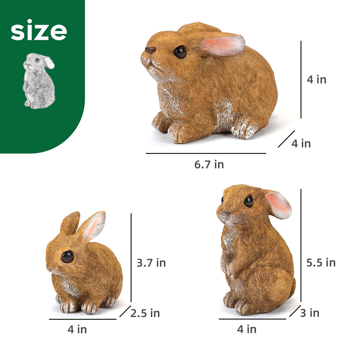 LEGIFO Animal Garden Statue Set of 3