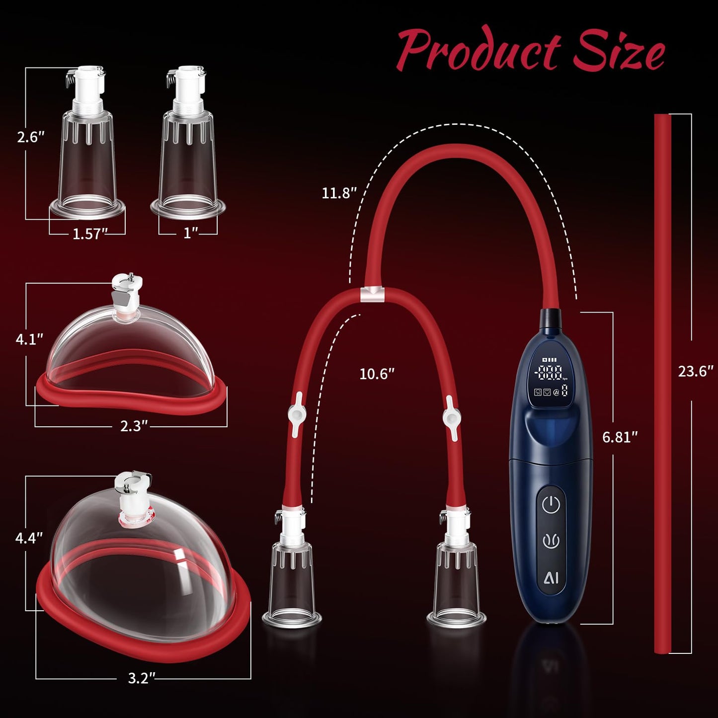 Electric Pussy Pump,Clitoral Pump and Nipple Sucker Sex Toys Include 2 Pussy & 2 Clit and Nipple Cups,7 Training Modes,Vagina Pump,Adult Sex Toy,Enhances Sexual Pleasure Sex Toys for Females
