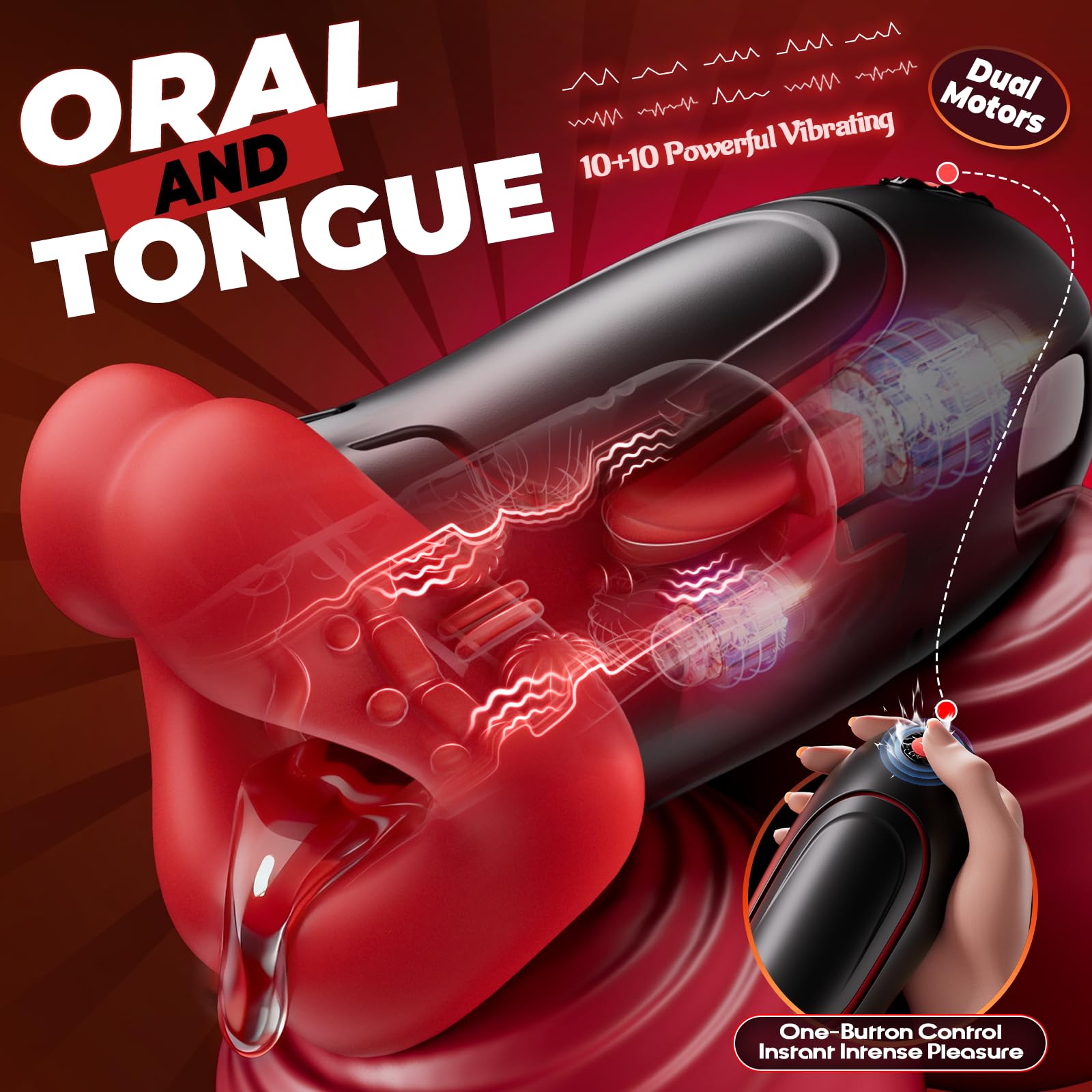 Vibrating Male Masturbator Pocket Pussy - APP Control Squeezable Pocket Pussies Blowjob Machine Sex Toys for Men with Dual 10 Vibrating Modes, Skin Friendly Silicone Male Stroker Penis Pump