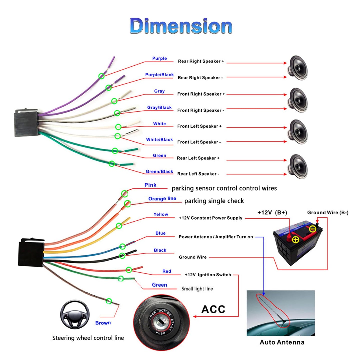 10.1 inch Single Din Car Stereo with CarPlay and Android Auto, 10 inch Touch Screen Radio with Mirror Link/1080P/EQ Audio/SWC/Bluetooth +Backup Camera+MIC