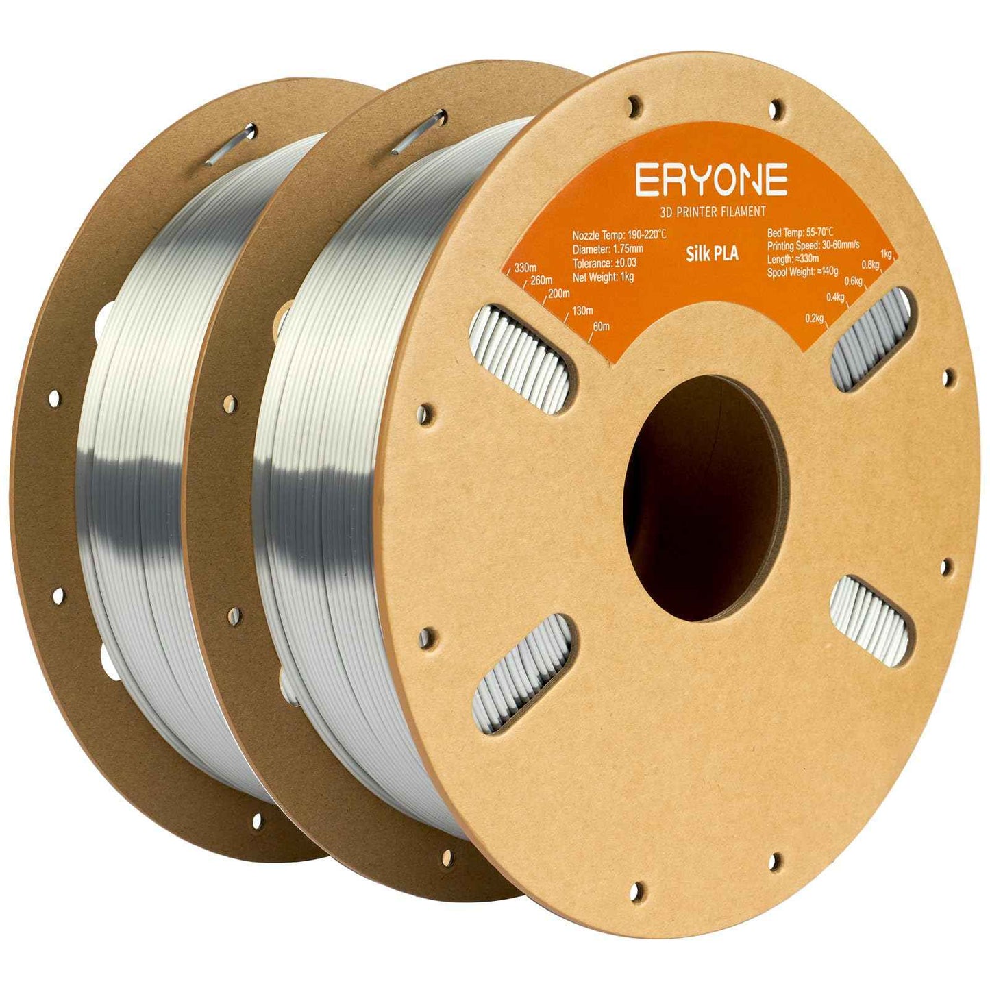 ERYONE Silk Color PLA Filament 3D Printer 1.75mm +/- 0.03mm, Filament PLA Cardboard Spool