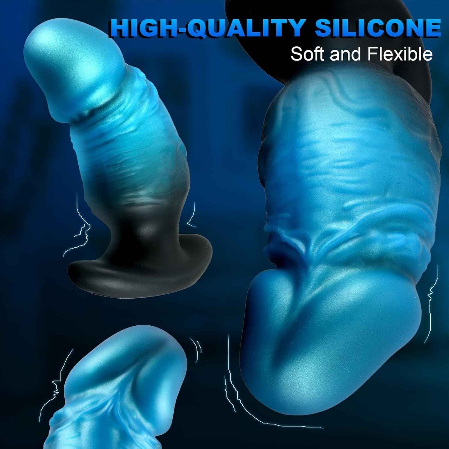Fantasy Monster Dildo, Butt Plug Anal Toys, Realistic Anal Dildo Prostate Dildos, Wearable Anal Plug Fantasy Silicone Buttplug with T Base, Soft Anal Trainer Stretcher Dilator for Women Men Couples