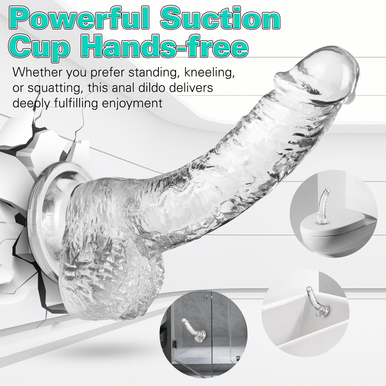 Vikkiy Realistic Dildo 7.3 Inch Body-Safe TPE Suction Cup