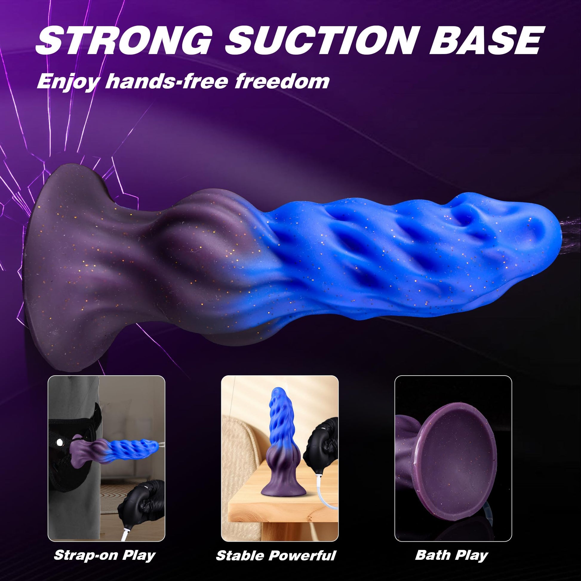 7 Inch Beginner Squirting Dragon Knot Dildo with Bulb Ejaculation – Soft Fantasy Monster Knotted Dildo with Realistic Cum Spraying Function, Suction Cup Silicone Anal Dildos Sex Toy