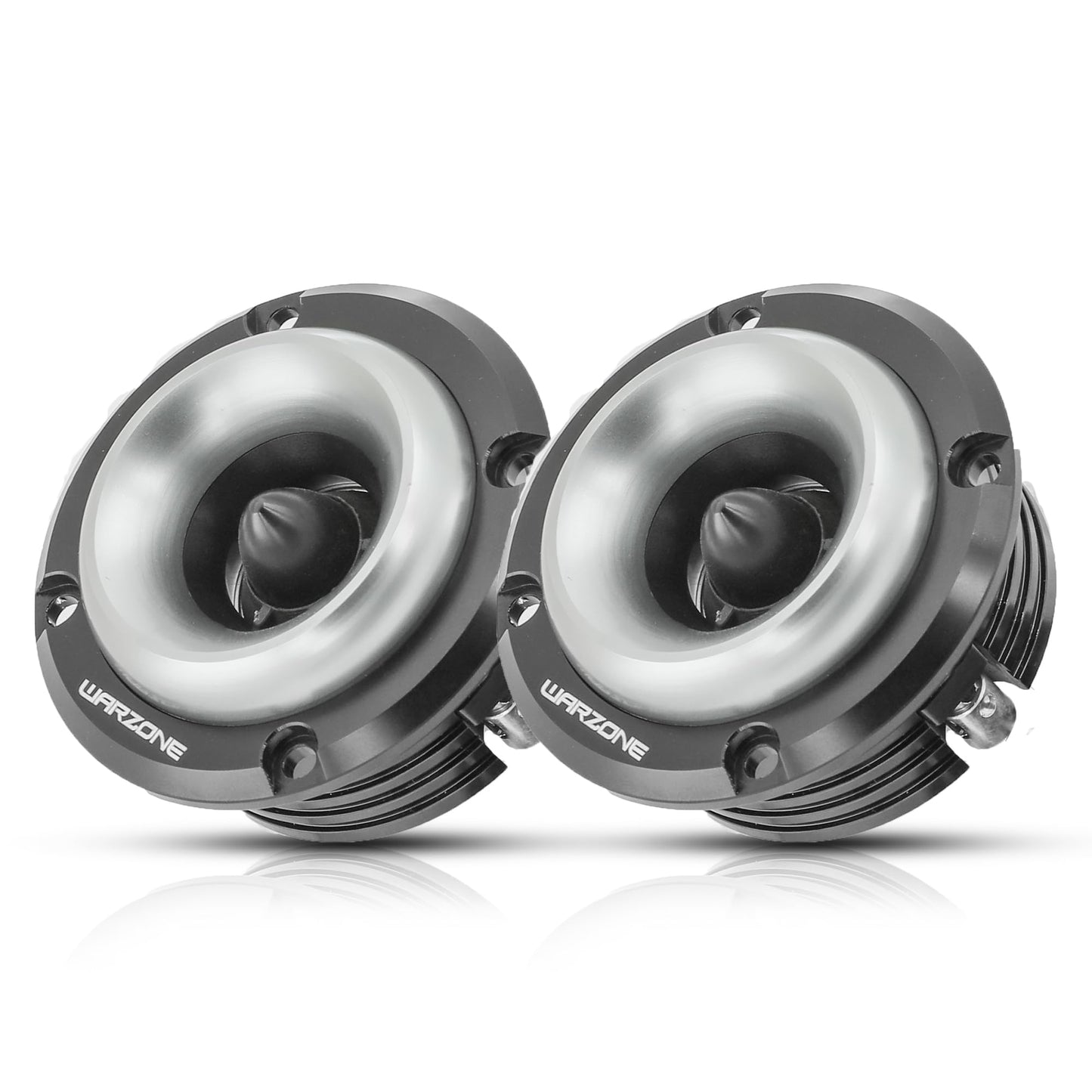 Warzone 2X WZ20TW 2.88-Inch Super Tweeter Speaker, 4 Ohm, 1000W Total Max Power, 105dB Sensitivity, Titanium Diaphragm, CCAW Voice Coil for Pro Car Audio (Pair)