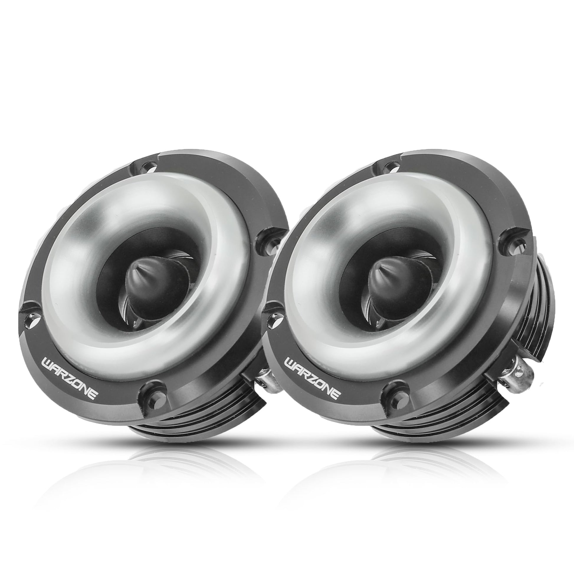 Warzone 2X WZ20TW 2.88-Inch Super Tweeter Speaker, 4 Ohm, 1000W Total Max Power, 105dB Sensitivity, Titanium Diaphragm, CCAW Voice Coil for Pro Car Audio (Pair)
