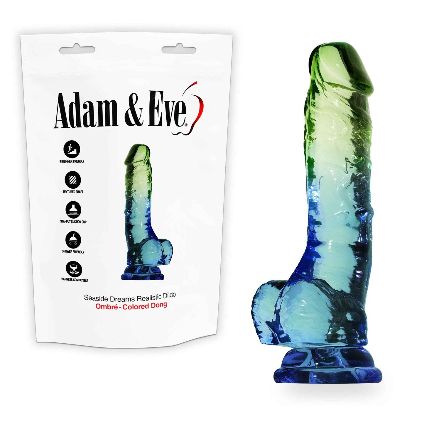 Adam & Eve Realistic Dildo - Premium Sex Gadgets for Women, Suction Cup Base for Personal Pleasure