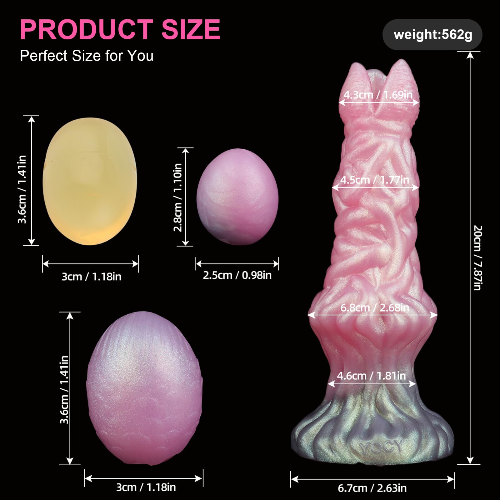 Inflate Pump Ovipositor Dildo Hollow Tunnel with 11 Silicone Eggs for Women Adult Sex Toy for Couples Masturbation
