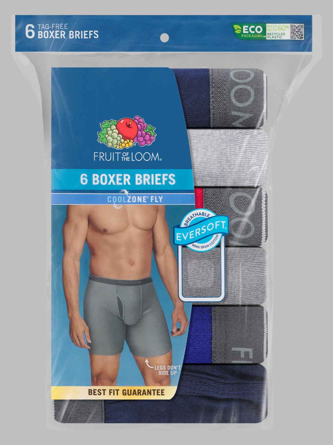 Fruit of the Loom Men's Coolzone Boxer Briefs, Moisture Wicking & Breathable