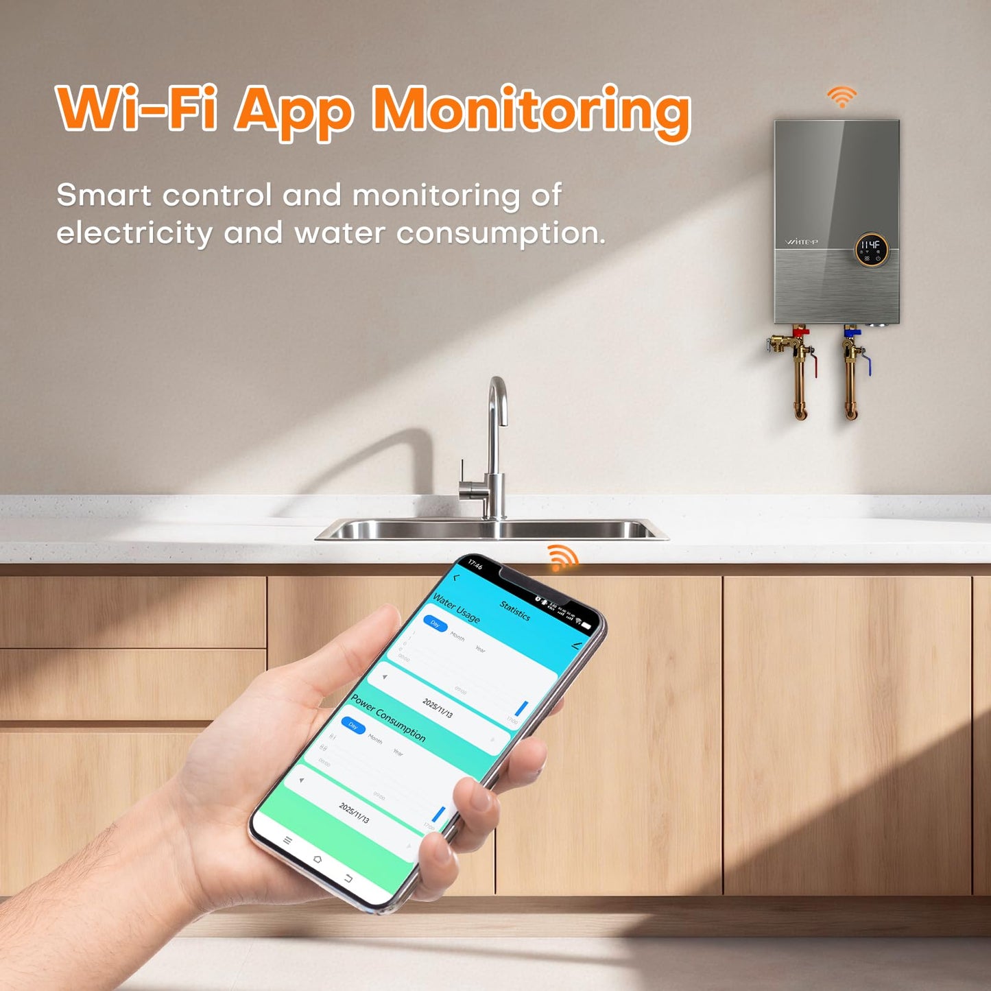 Wintemp Tankless Electric Water Heater WMV Plus WM 240V
