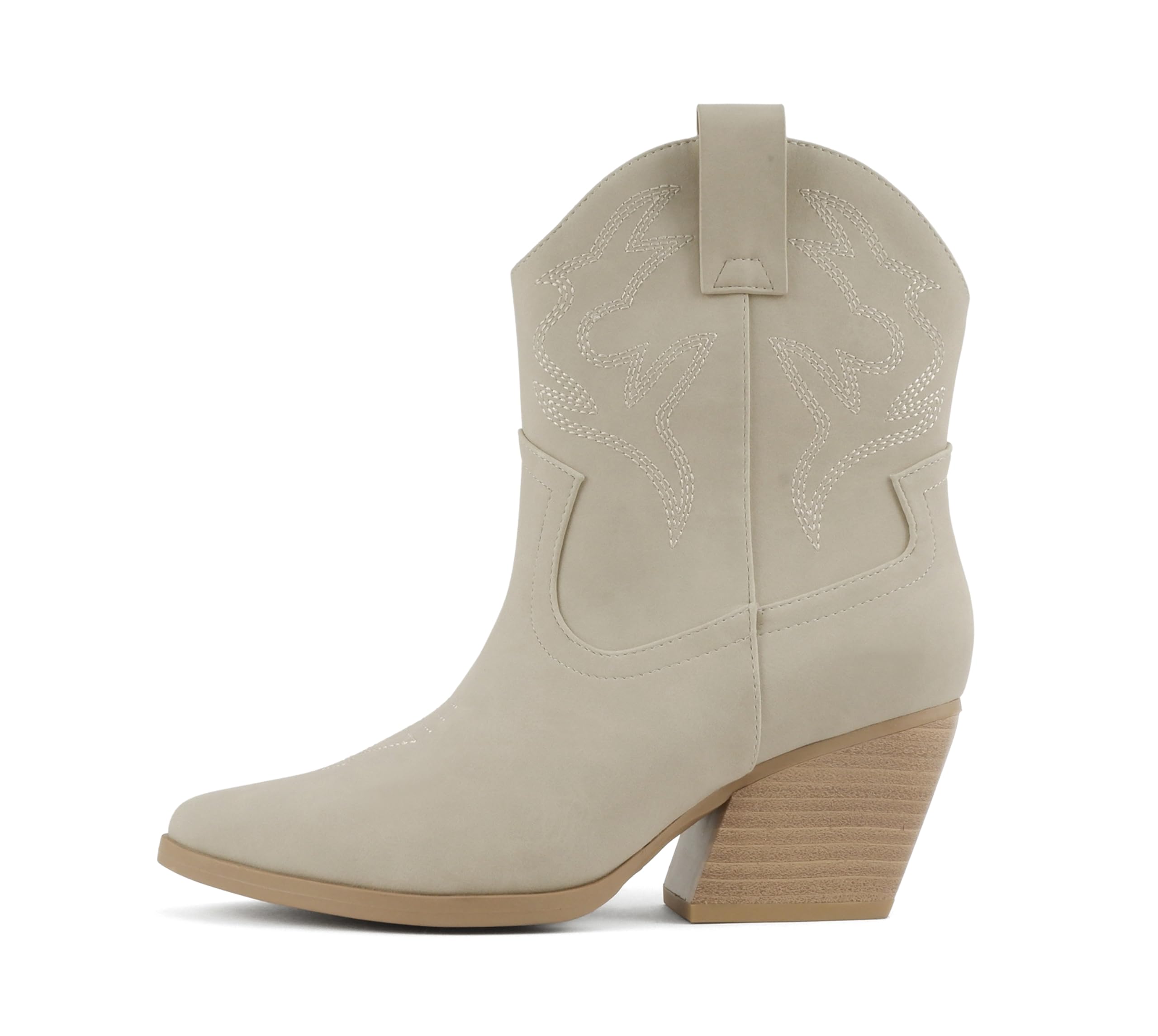 Soda “BLAZING” ~ Women Western Bootie Pointe Toe with Low Heel (Wide Fit Available)