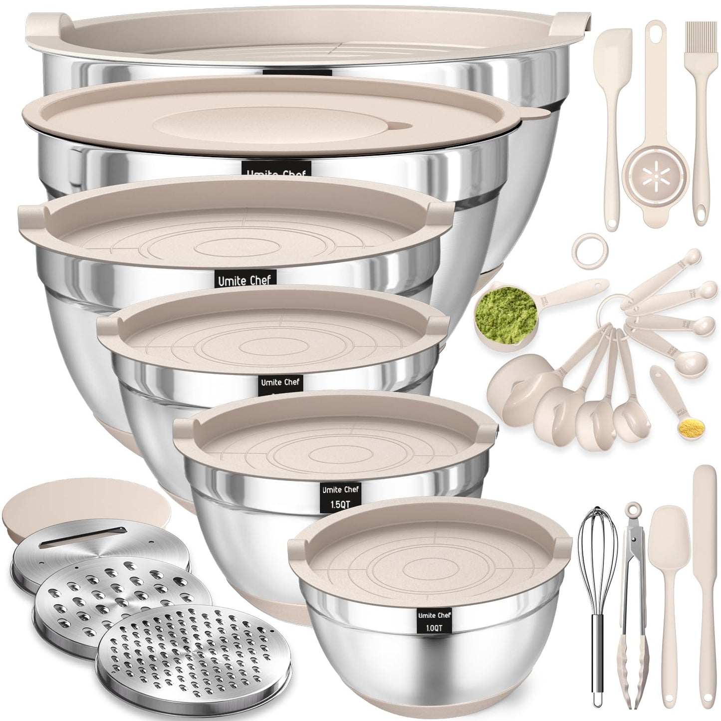 Umite Chef Mixing Bowls with Airtight Lids