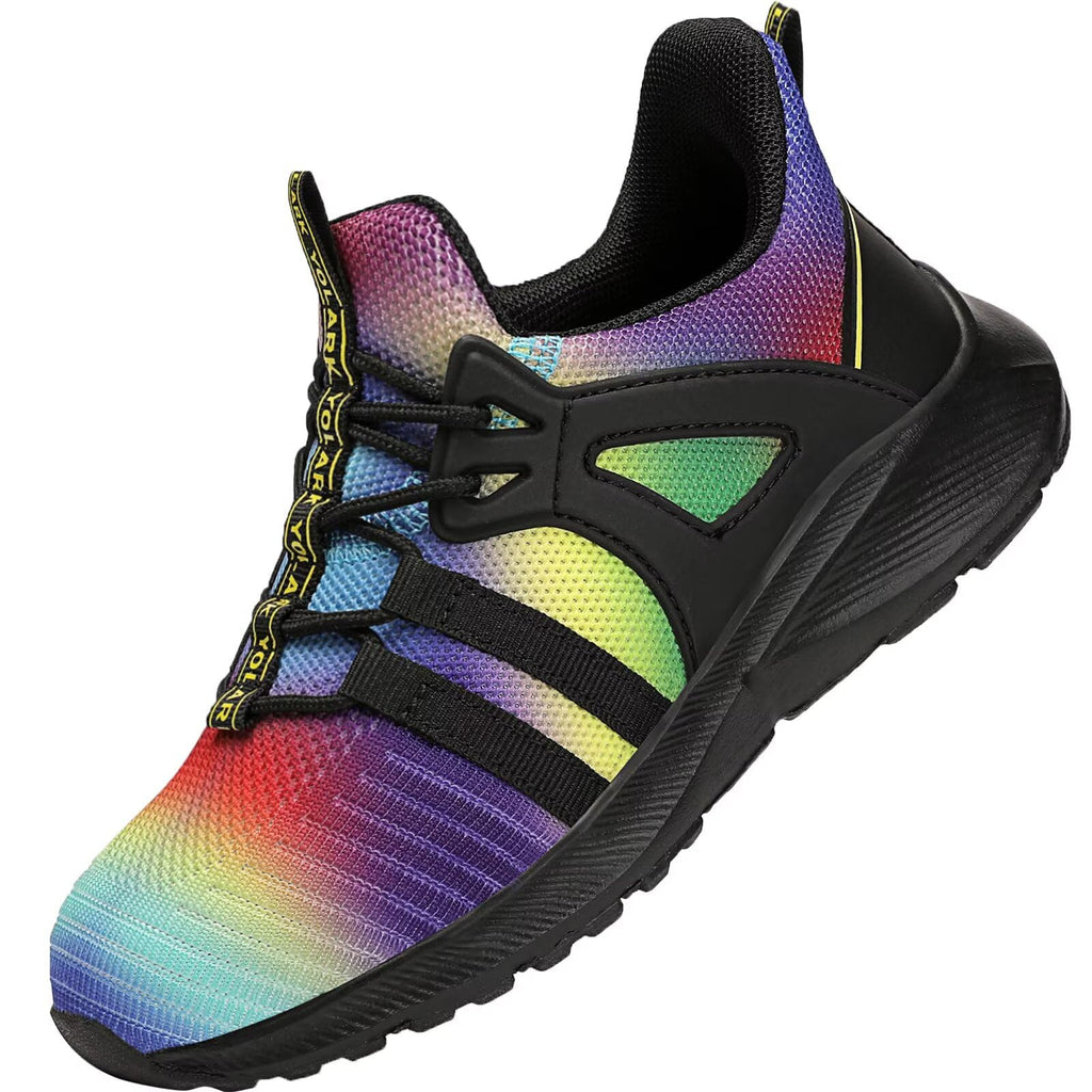 YOLARK Boys Girls Sneakers for Kids Non-Slip Tennis Shoes Fashion Lightweight Breathable Running Sport Athletic