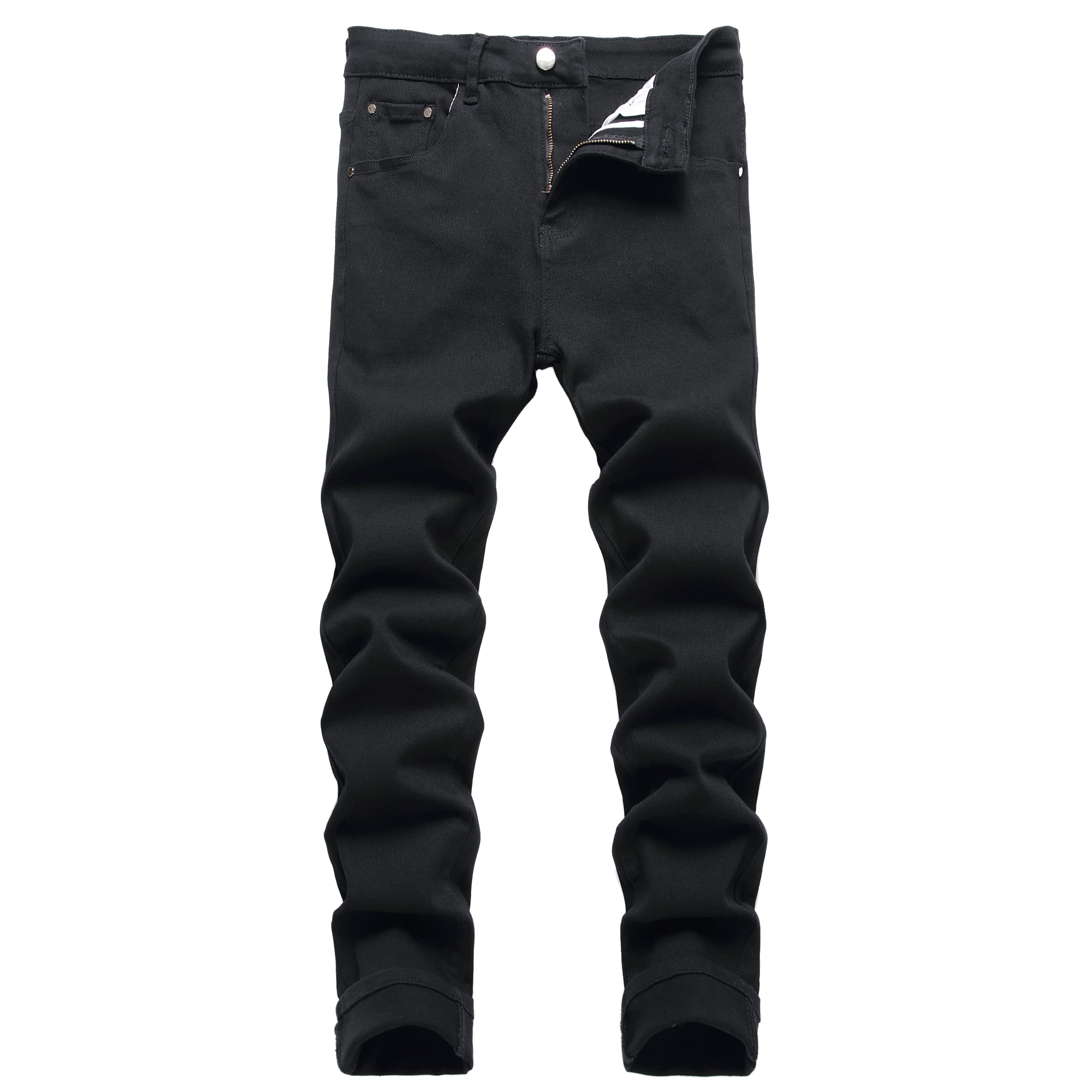 JUNBAOSS Men's Slim Fit Jeans Stretch Ripped Skinny Jeans for Men, Fashion Straight Leg Comfort Flex Waist Casual Pants