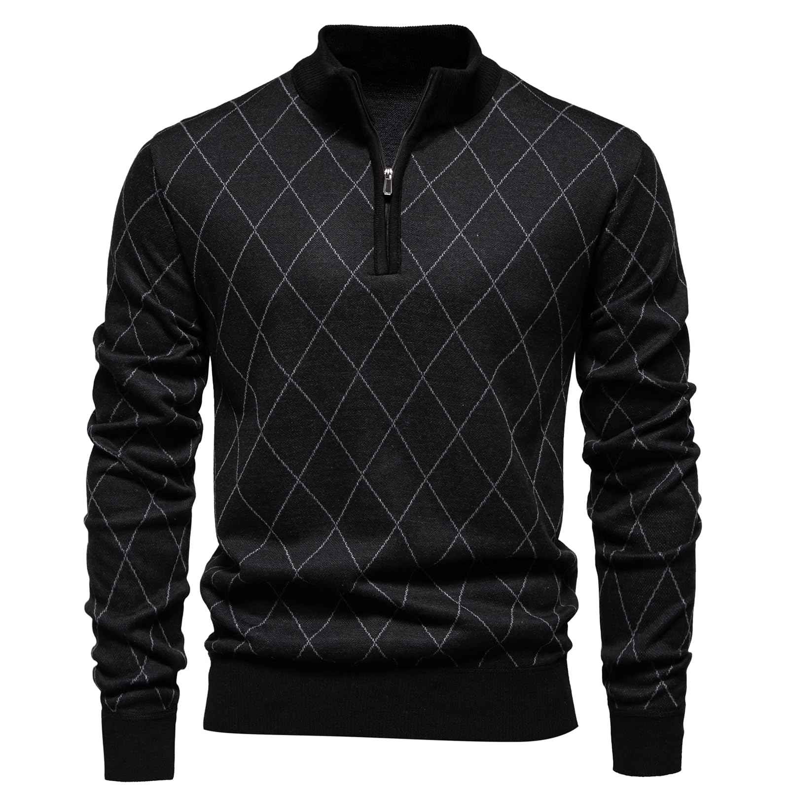 Mylldey 1/4 Zip Pullover Mens Sweaters Lightweight Pullover Soft Men's Knit Long Sleeve Sweater