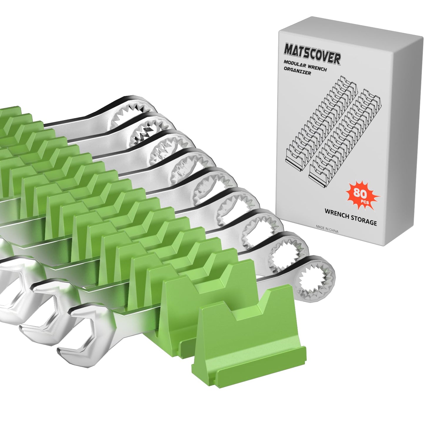 Matscover 40PCS Modular Wrench Organizer