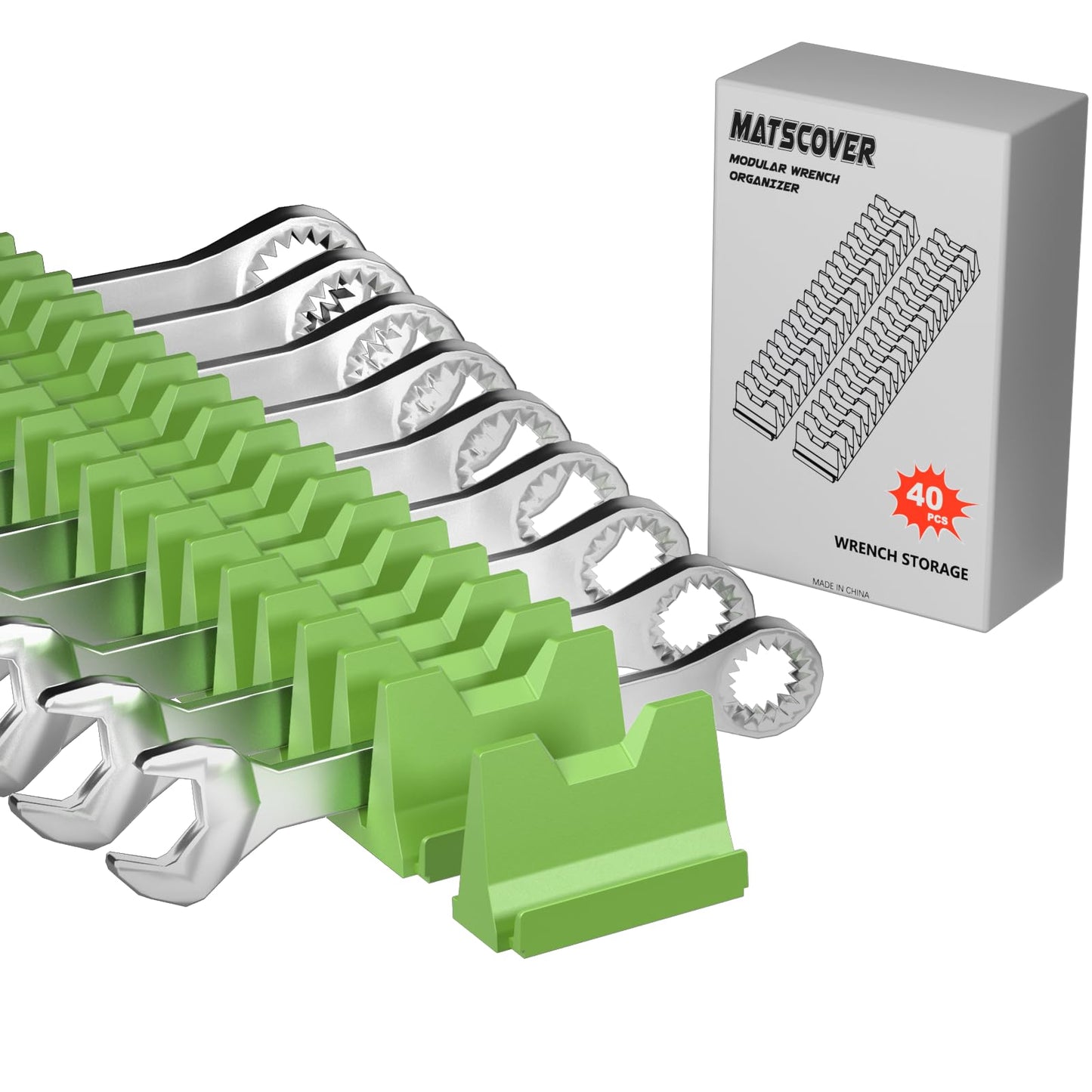 Matscover 40PCS Modular Wrench Organizer