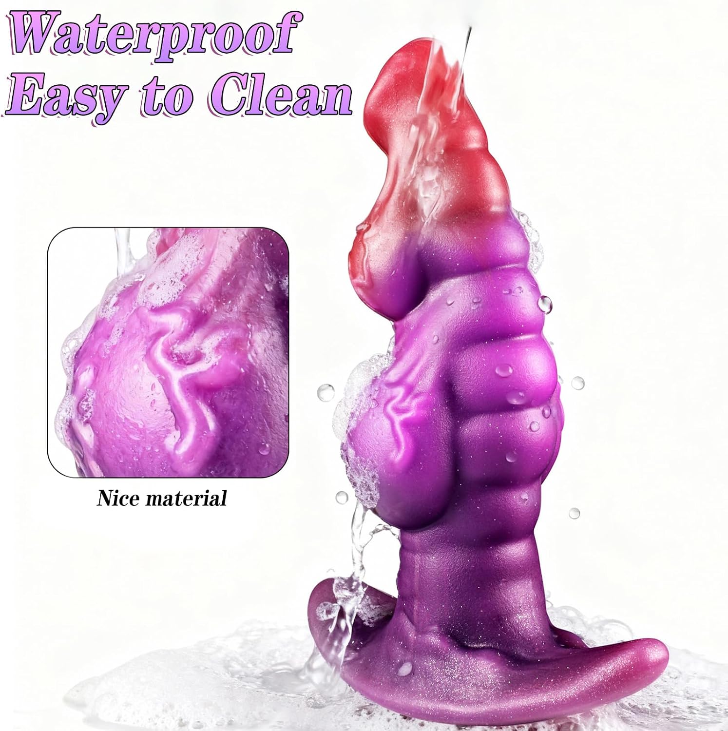 Anal Plug Knot Dildo with 2 Knots Wearable Butt Plug Silicone Anal Beads Dilator Trainer Fantasy Prostate Massager G-spot Sex Toy for Couples Men Women Masturbation (S)