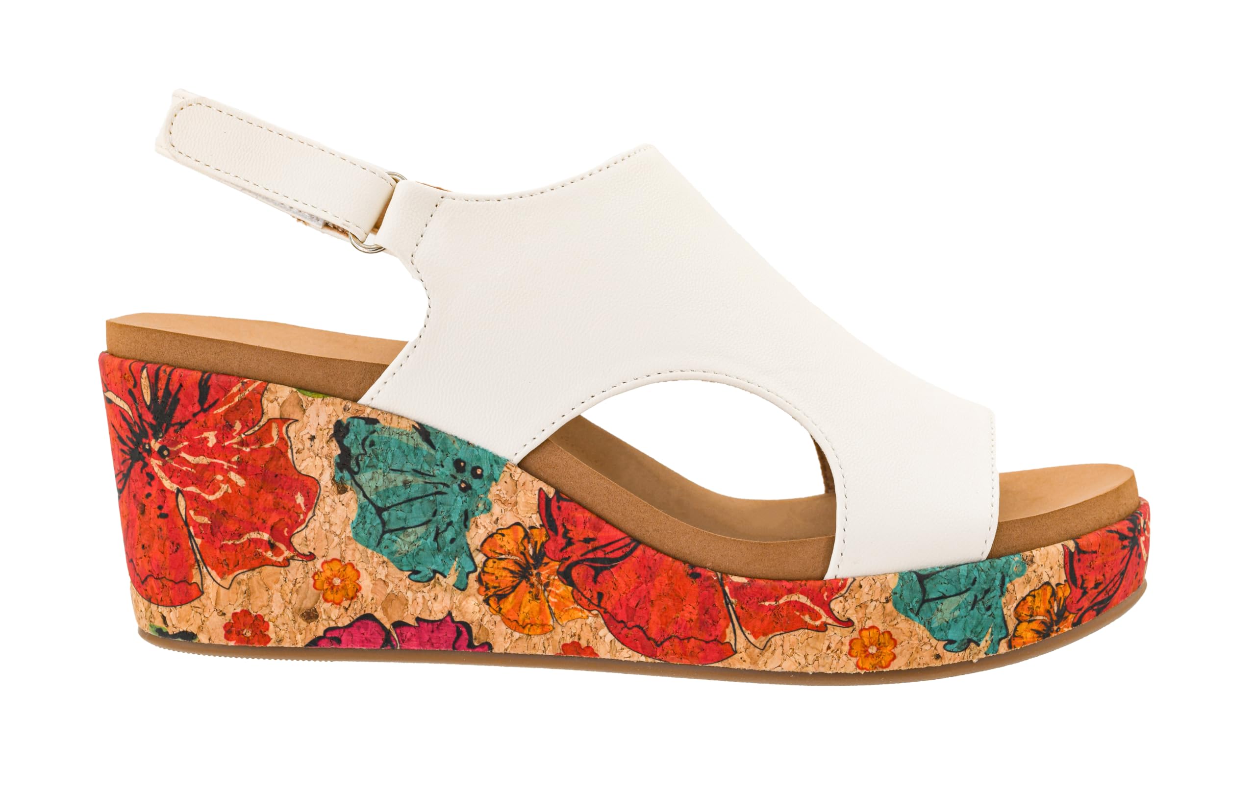 Corkys Footwear Womens Carley Wedges, Featuring Corkys EVA Foam Cushioned Insoles, A 2.5 Inch Heel, Lightweight For All Day Wear, And Hook And Loop Closure
