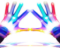 GLEDLOVES LED Gloves,LED Finger Gloves,LED Gloves for Kids,Toys for 3-12 Year Old Boys Girls,Lights Up Gloves 5 Color/6 Mode